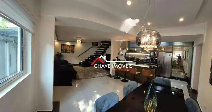 Sobrado com 2 dormitórios à venda, 156 m² por r$ 1.325.000,00 - embaré - santos/sp