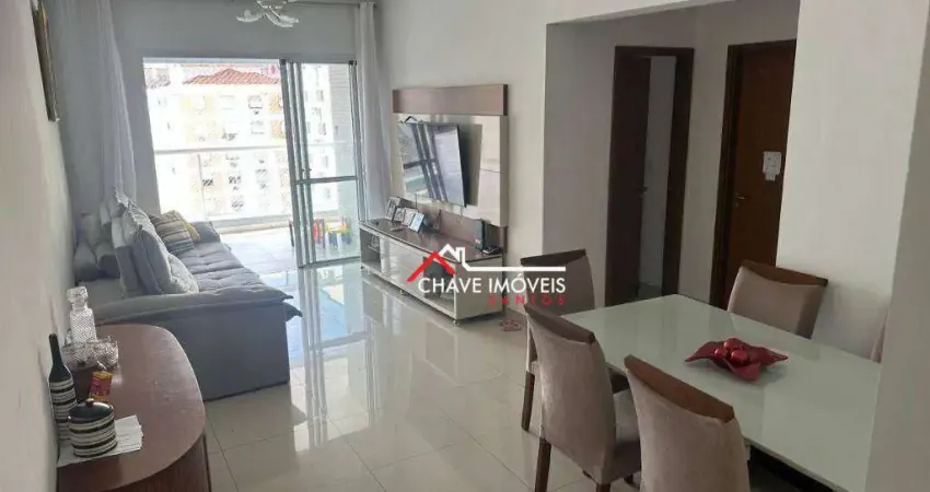 Apartamento com 3 dormitórios à venda, 115 m² por r$ 1.750.000,00 - pompéia - santos/sp