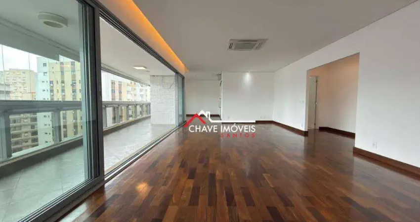 Apartamento com 4 dormitórios à venda, 270 m² por r$ 3.200.000,00 - vila rica - santos/sp