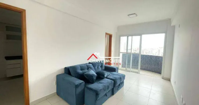 Apartamento com 1 dormitório para alugar, 57 m² por r$ 3.600,01/mês - ponta da praia - santos/sp