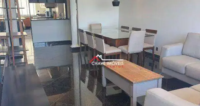 Apartamento com 3 dormitórios para alugar, 144 m² por r$ 9.500,02/mês - gonzaga - santos/sp