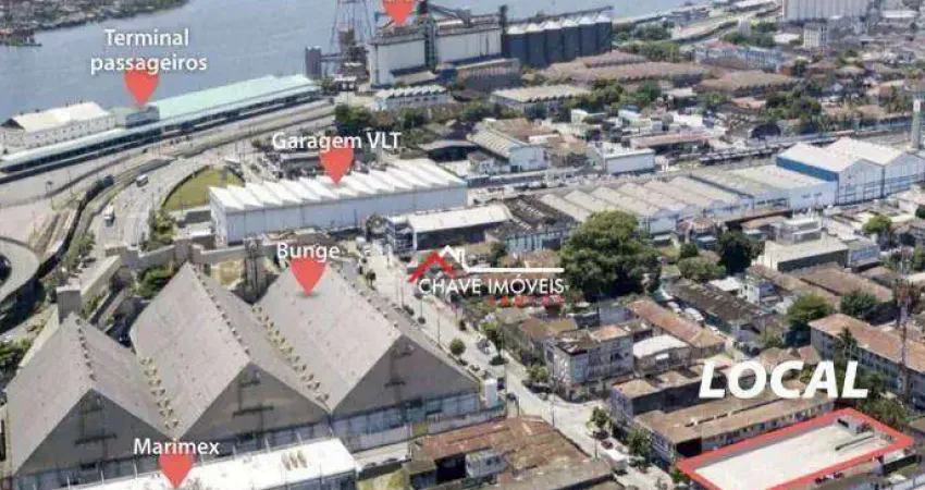 Terreno para alugar, 1250 m² por r$ 32.681,00/mês - macuco - santos/sp