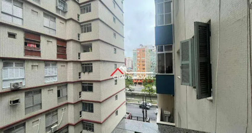 Apartamento com 1 dormitório à venda, 50 m² por r$ 300.000,00 - josé menino - santos/sp