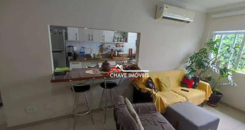 Apartamento com 2 dormitórios à venda, 74 m² por r$ 360.000,00 - encruzilhada - santos/sp