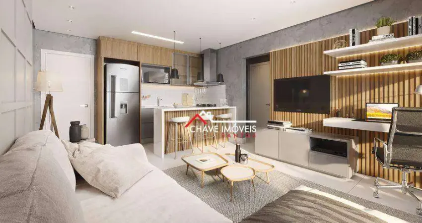 Apartamento com 1 dormitório à venda, 58 m² por r$ 720.000,00 - ponta da praia - santos/sp