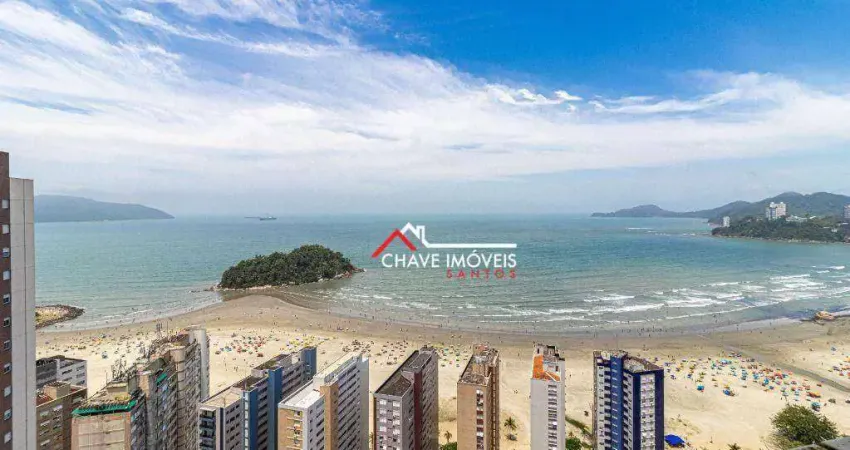 Cobertura com 4 dormitórios à venda, 258 m² por r$ 3.500.000,00 - gonzaga - santos/sp