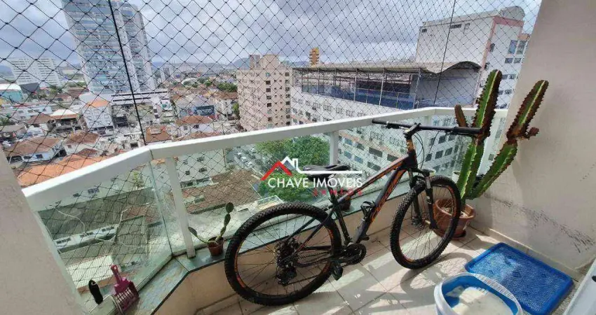 Cobertura com 3 dormitórios à venda, 200 m² por r$ 950.000,00 - encruzilhada - santos/sp