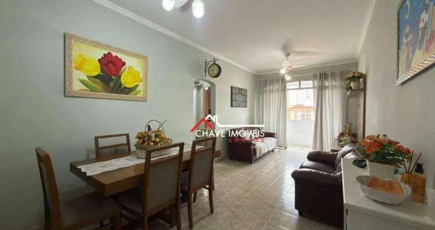 Apartamento com 2 dormitórios à venda, 83 m² por r$ 748.000,00 - boqueirão - santos/sp