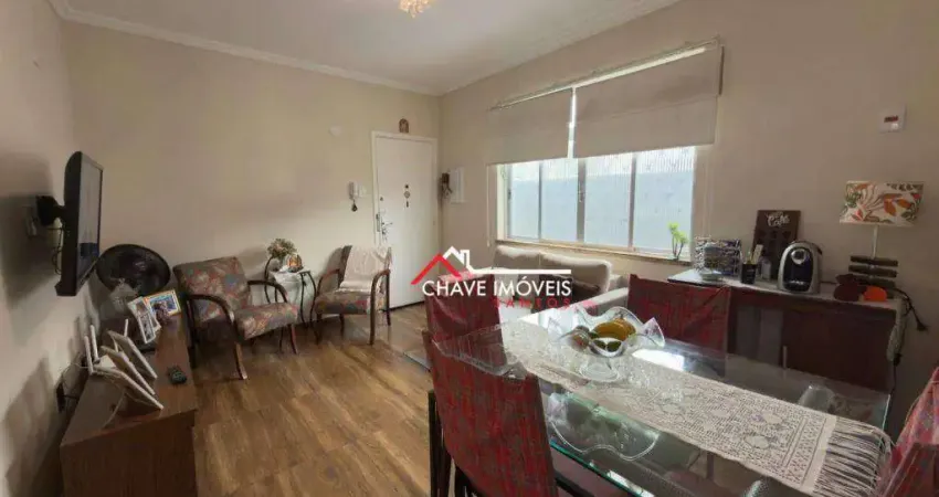 Apartamento com 2 dormitórios à venda, 68 m² por r$ 340.000,00 - embaré - santos/sp