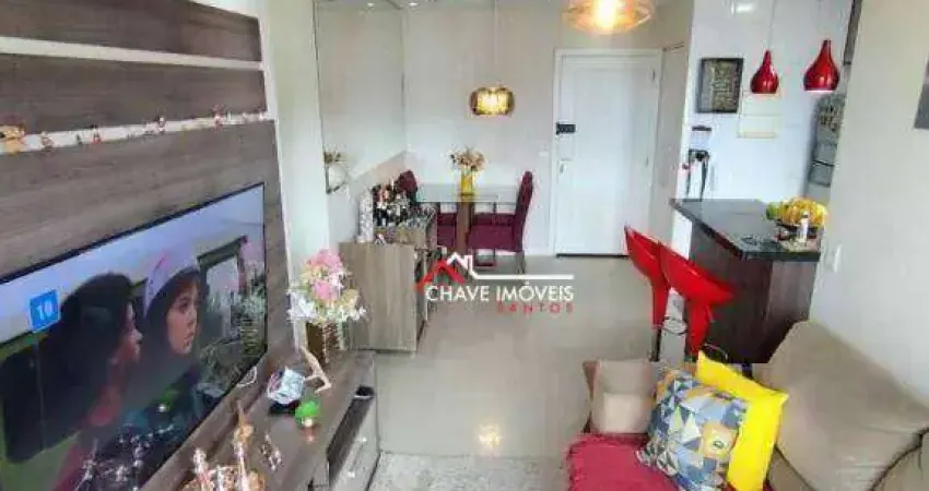 Apartamento com 2 dormitórios à venda, 62 m² por r$ 650.000,00 - marapé - santos/sp