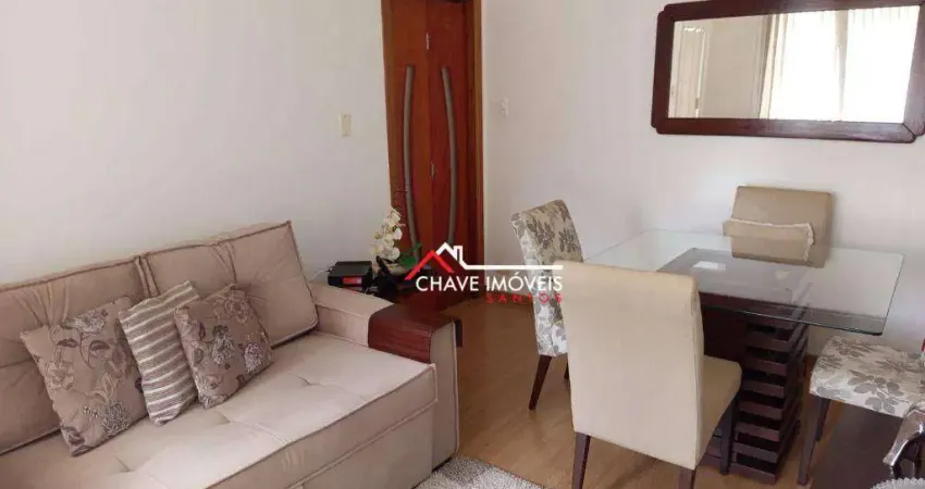 Apartamento com 1 dormitório à venda, 52 m² por r$ 420.000,00 - aparecida - santos/sp