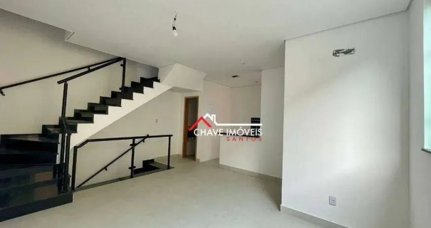 Village com 2 dormitórios à venda, 92 m² por r$ 720.000,00 - campo grande - santos/sp