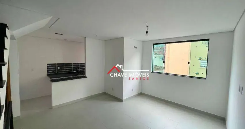 Village com 2 dormitórios à venda, 92 m² por r$ 720.000,00 - campo grande - santos/sp