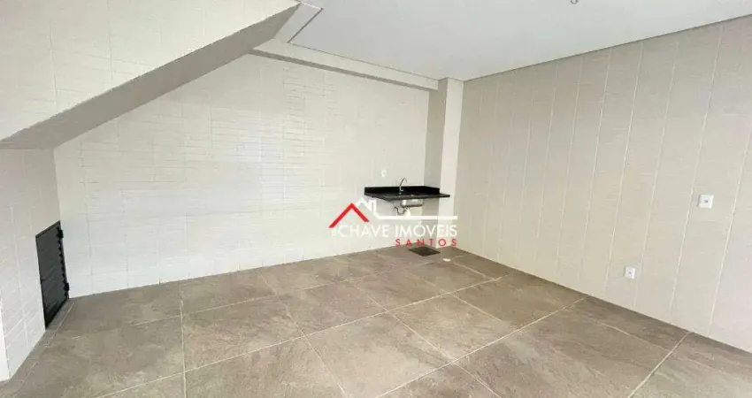 Village com 2 dormitórios à venda, 92 m² por r$ 720.000,00 - campo grande - santos/sp