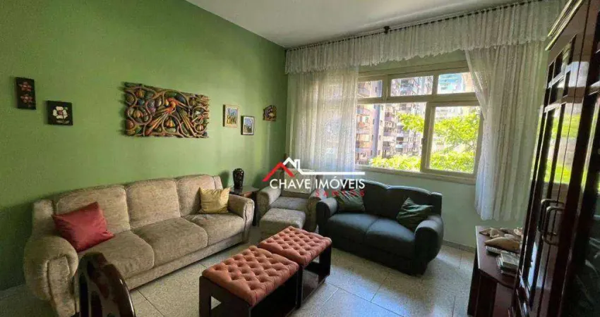 Apartamento com 3 dormitórios à venda, 90 m² por r$ 550.000,00 - boqueirão - santos/sp