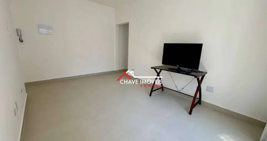 Apartamento com 1 dormitório para alugar, 52 m² por R$ 3.900,01/mês - Boqueirão - Santos/SP