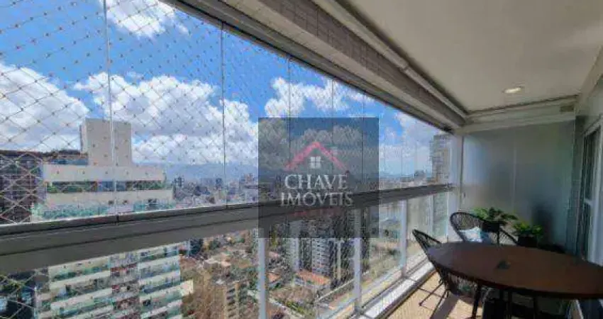 Apartamento com 1 dormitório para alugar, 57 m² por R$ 6.200,02/mês - Gonzaga - Santos/SP