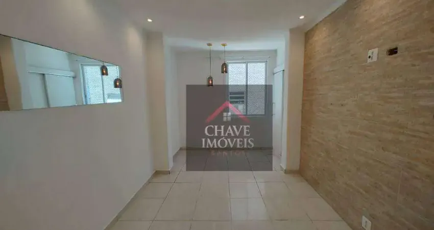 Apartamento com 1 dormitório à venda, 56 m² por R$ 415.000 - José Menino - Santos/SP