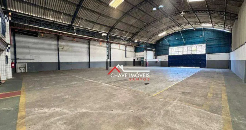 Galpão para alugar, 1000 m² por r$ 29.850,00/mês - vila matias - santos/sp