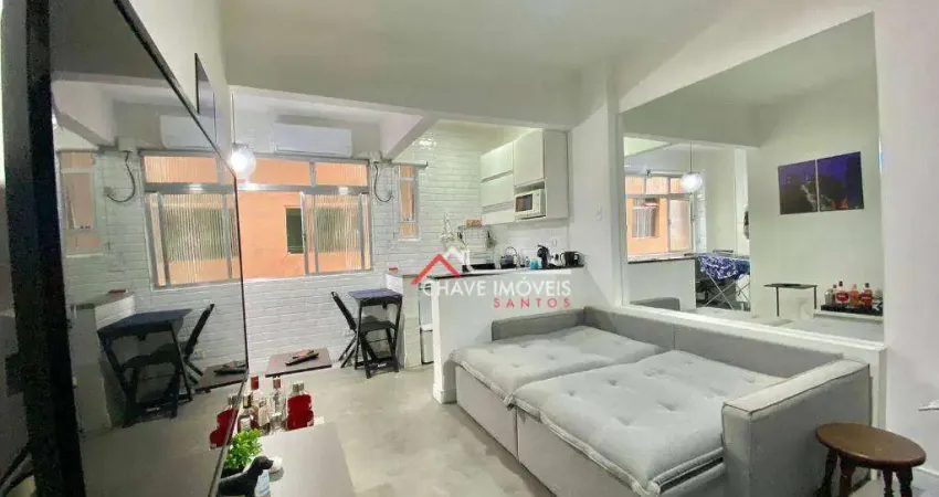 Studio com 1 dormitório à venda, 31 m² por R$ 380.000,00 - Embaré - Santos/SP
