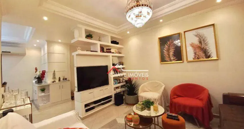 Apartamento com 2 dormitórios à venda, 120 m² por R$ 850.000,00 - Pompéia - Santos/SP