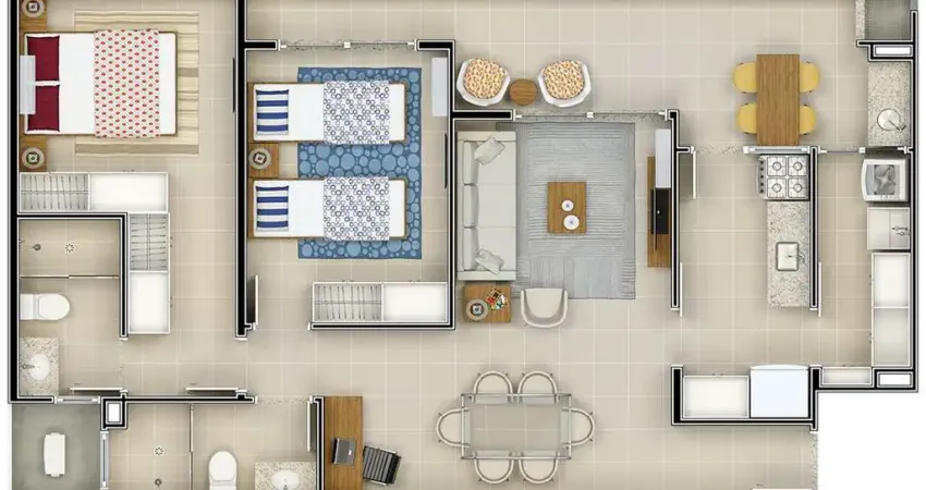 Apartamento com 2 quartos à venda na Rua Professor Joffre Alves Furquim, 160, Loteamento Residencial e Comercial Bosque Flamboyant, Taubaté