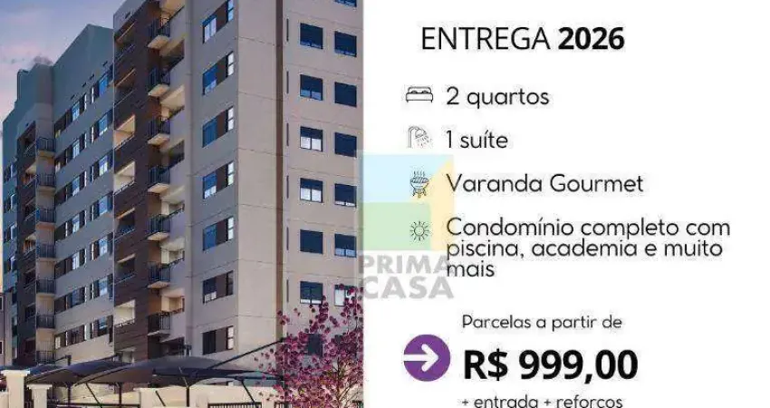 Apartamento novo com 2 dormitórios à venda, 49 m² por r$ 443.990 - lindóia - curitiba/pr