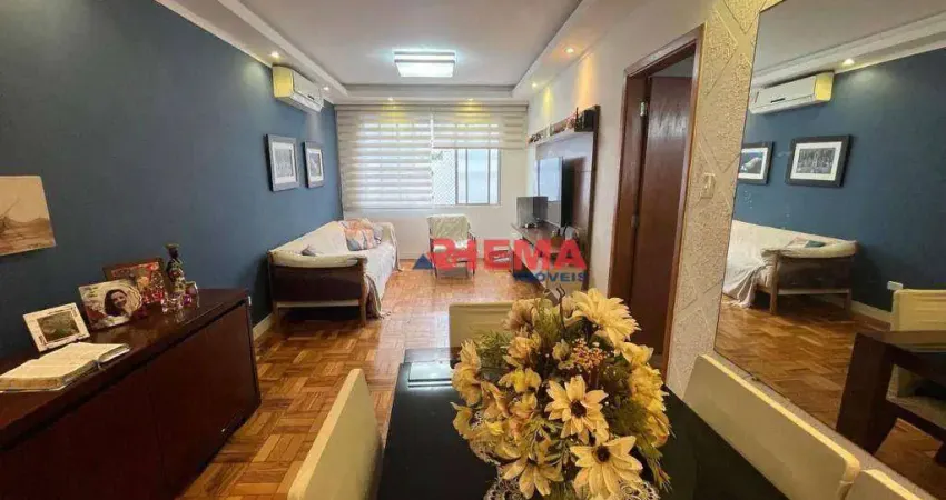 Apartamento com 2 dormitórios à venda, 87 m² por R$ 630.000,00 - Boqueirão - Santos/SP