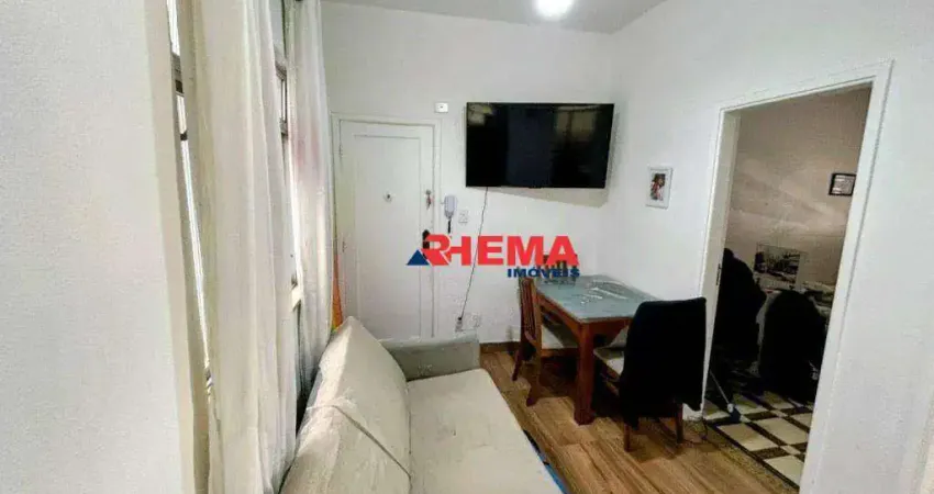 Apartamento com 2 dormitórios à venda, 60 m² por r$ 425.000,00 - embaré - santos/sp