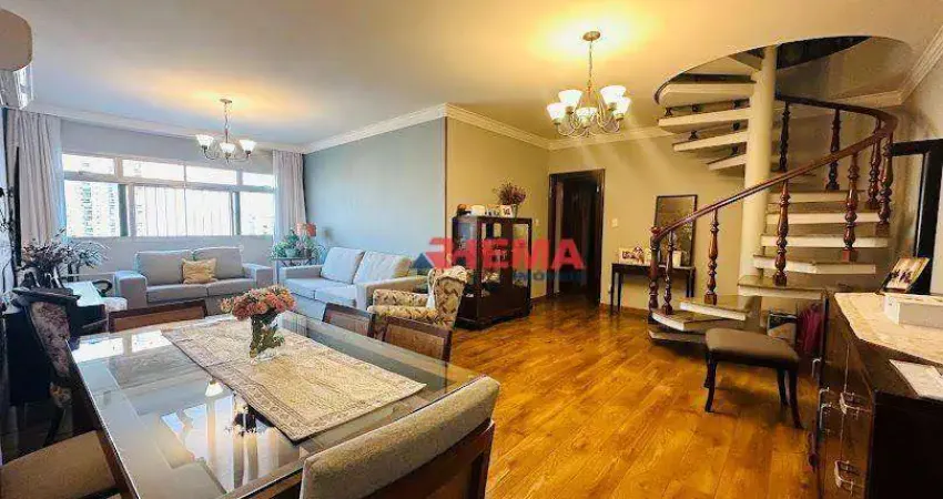 Cobertura com 3 dormitórios à venda, 324 m² por R$ 2.200.000,00 - Ponta da Praia - Santos/SP