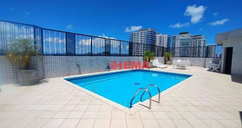 Apartamento para alugar, 122 m² por R$ 8.700,00/mês - Aparecida - Santos/SP