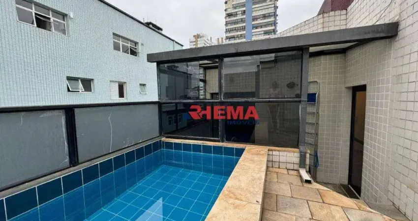 Cobertura para alugar, 100 m² por R$ 4.800,01/mês - Pompéia - Santos/SP