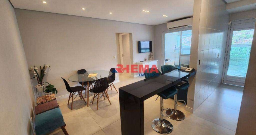 Apartamento com 2 dormitórios à venda, 66 m² por R$ 750.000,00 - José Menino - Santos/SP