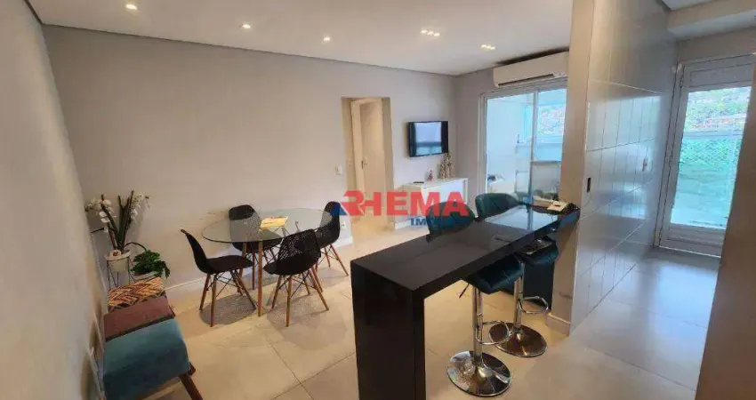 Apartamento com 2 dormitórios para alugar, 66 m² por R$ 6.500,02/mês - José Menino - Santos/SP