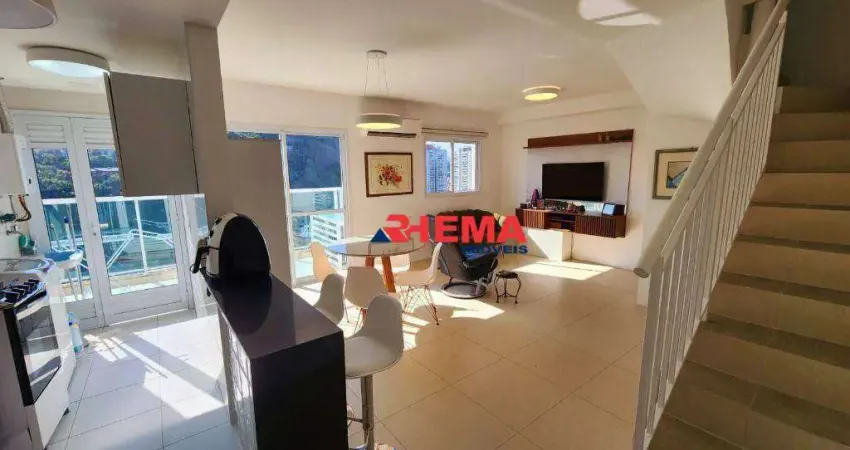 Apartamento Duplex com 2 dormitórios à venda, 87 m² por R$ 960.000,00 - José Menino - Santos/SP