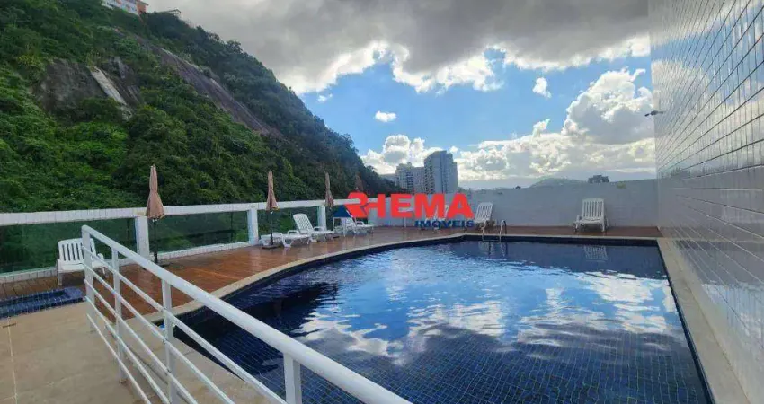 Apartamento com 2 dormitórios para alugar, 68 m² por R$ 4.800,02/mês - Marapé - Santos/SP