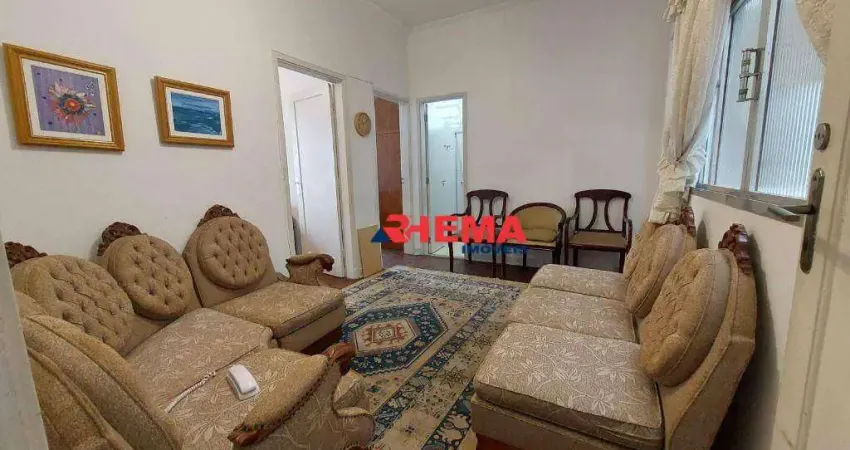 Apartamento com 2 dormitórios para alugar, 65 m² por R$ 3.000,01/mês - Embaré - Santos/SP
