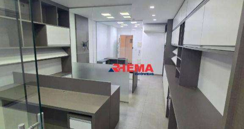 Sala para alugar, 40 m² por R$ 4.000,01/mês - Valongo - Santos/SP