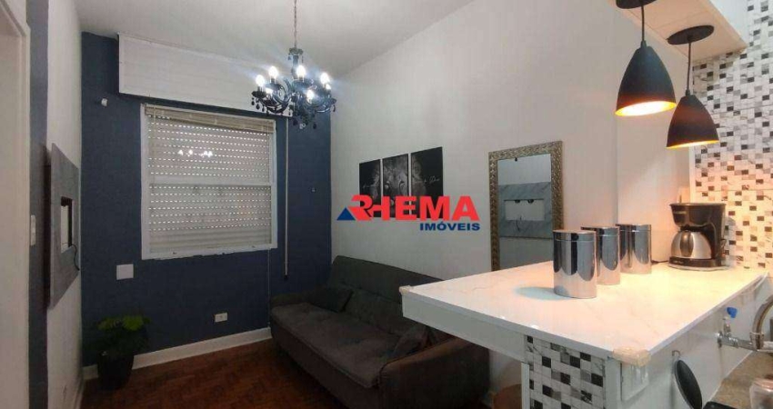 Apartamento com 1 dormitório à venda, 40 m² por R$ 350.000,00 - Embaré - Santos/SP