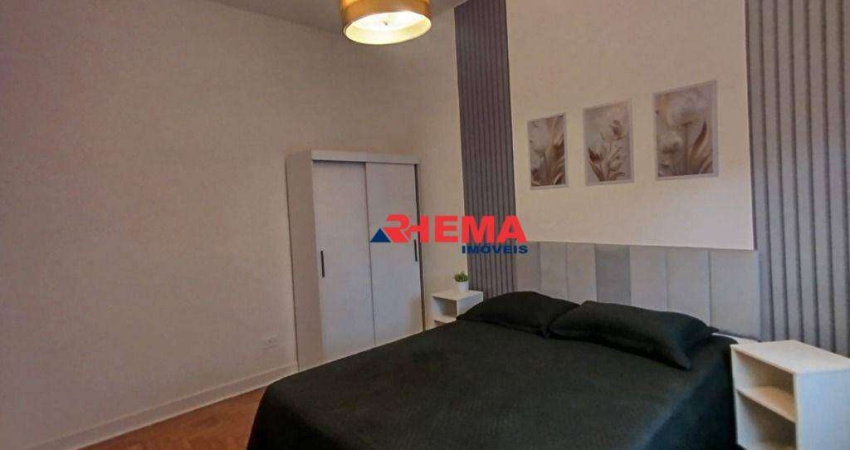Apartamento com 1 dormitório para alugar, 40 m² por R$ 2.600,01/mês - Aparecida - Santos/SP