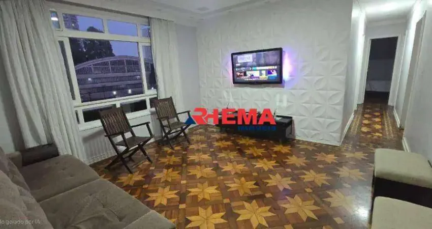 Apartamento com 3 dormitórios para alugar, 105 m² por R$ 4.119,00/mês - Aparecida - Santos/SP