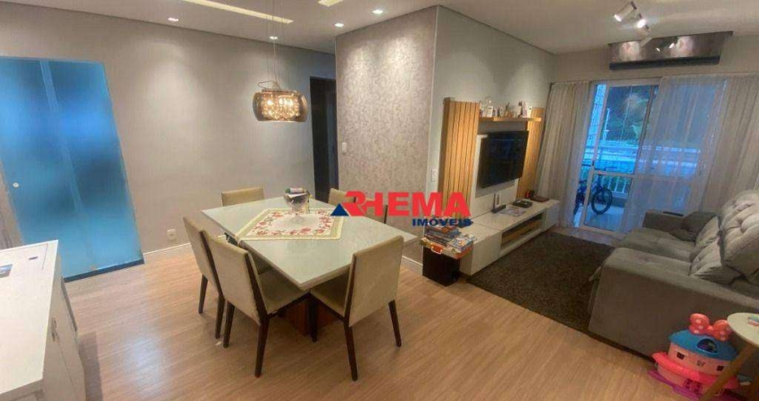 Apartamento com 3 dormitórios à venda, 83 m² por R$ 760.000,00 - Marapé - Santos/SP
