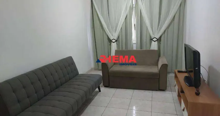 Apartamento com 1 dormitório para alugar, 50 m² por R$ 2.350,01/mês - Itararé - São Vicente/SP