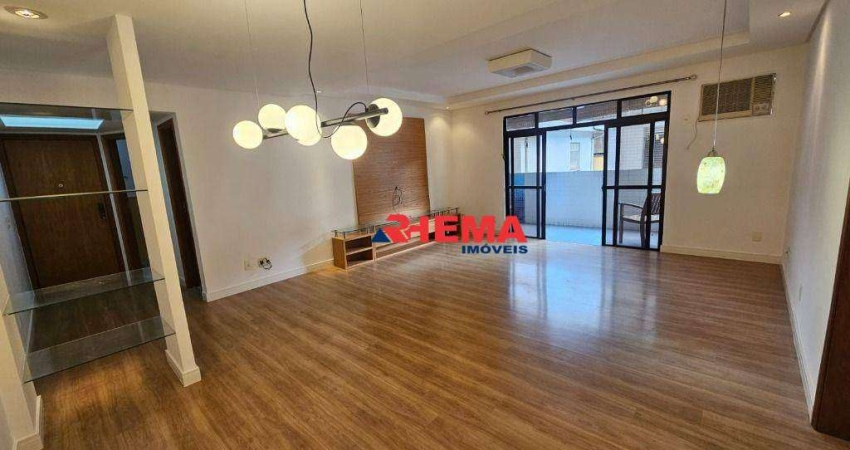 Apartamento com 3 dormitórios para alugar, 142 m² por R$ 7.000,01/mês - Gonzaga - Santos/SP