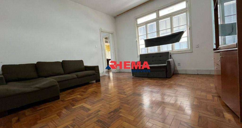 Apartamento com 3 dormitórios para alugar, 100 m² por R$ 5.800,02/ano - Gonzaga - Santos/SP