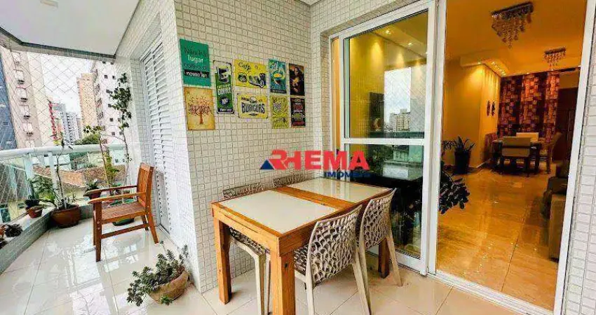 Apartamento com 2 dormitórios à venda, 80 m² por R$ 1.270.000,00 - Gonzaga - Santos/SP