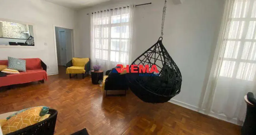 Apartamento com 2 dormitórios para alugar, 95 m² por R$ 7.000,01/ano - Gonzaga - Santos/SP