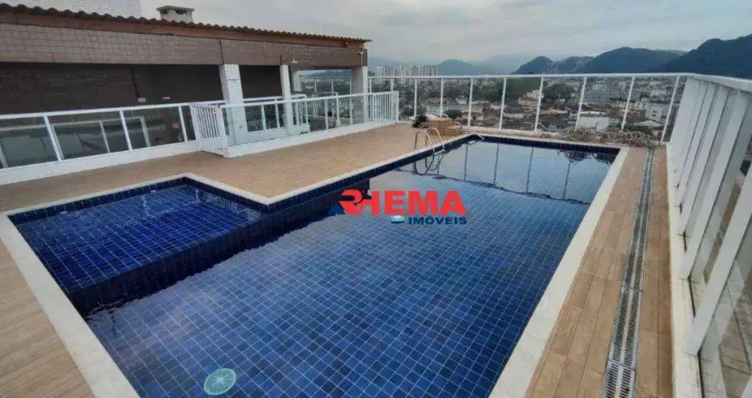 Apartamento com 2 dormitórios para alugar, 82 m² por R$ 3.000,00/mês - Vila Cascatinha - São Vicente/SP