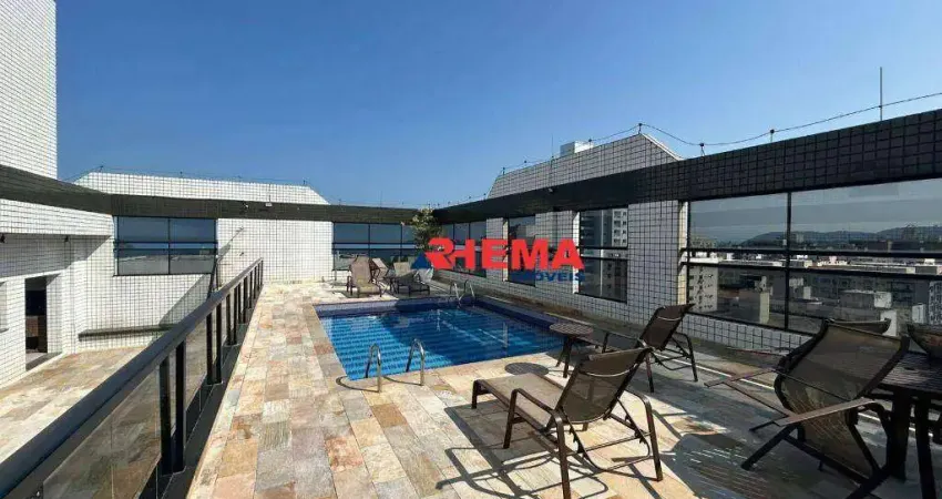 Apartamento com 2 dormitórios para alugar, 110 m² por R$ 5.500,01/mês - Aparecida - Santos/SP