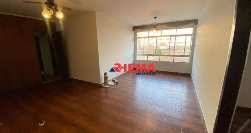 Apartamento com 3 dormitórios para alugar, 100 m² por R$ 5.000,01/mês - Gonzaga - Santos/SP